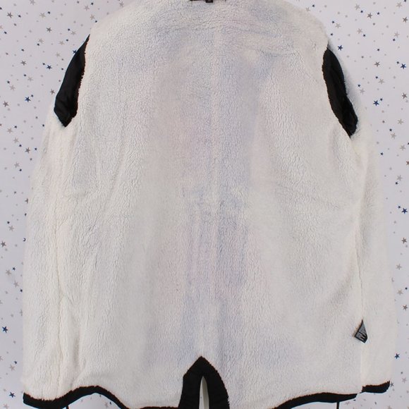 Black Faux Fur Hooded Sherpa Fur Lined Jacket - Picture 3 of 14